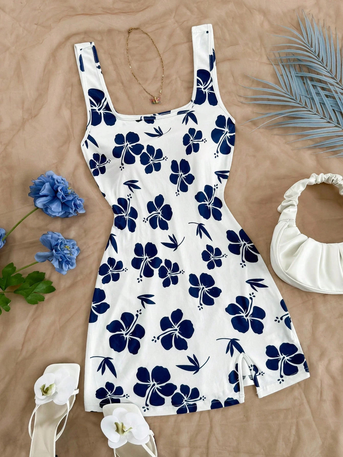 Cherry Print Mini Dress – Cute Summer Sleeveless Dress
