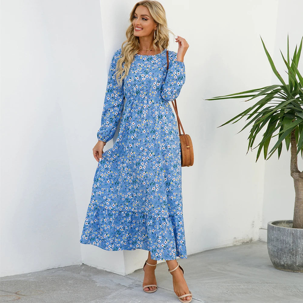 Yellow Floral Maxi Dress