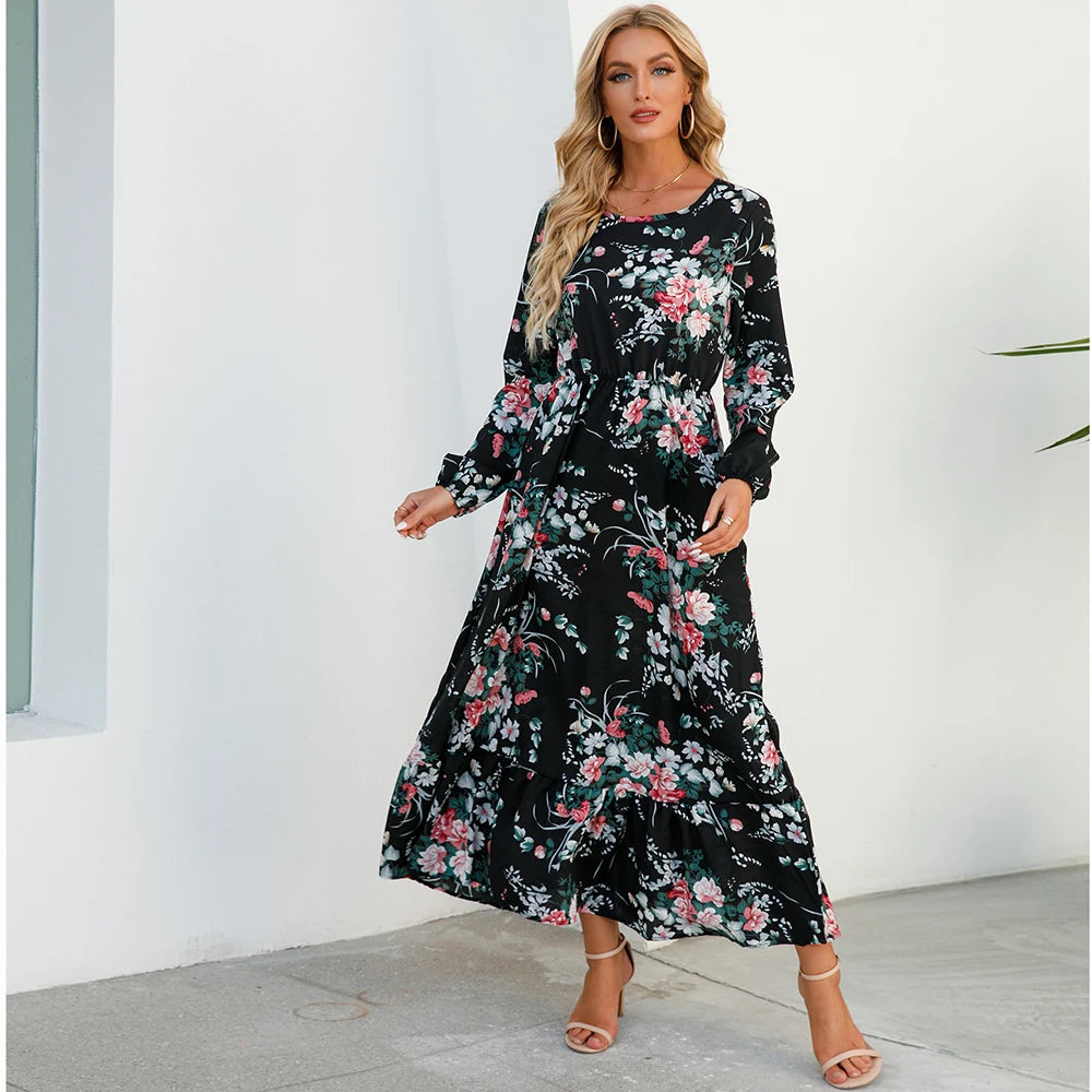 Yellow Floral Maxi Dress