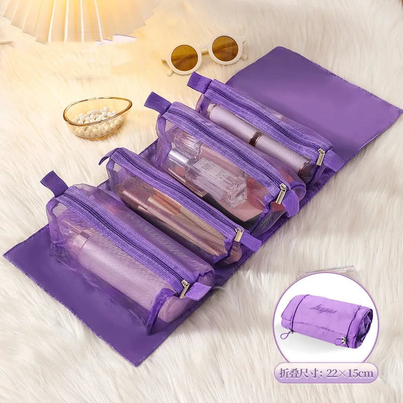 4-in-1 Detachable Makeup Bag – Travel Organizer