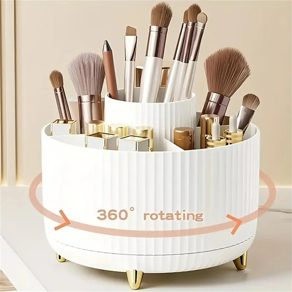 360° Rotating Makeup Organizer – Stylish Beauty Storage
