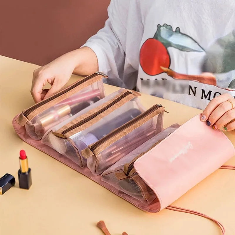 4-in-1 Detachable Makeup Bag – Travel Organizer