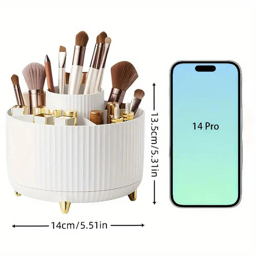360° Rotating Makeup Organizer – Stylish Beauty Storage