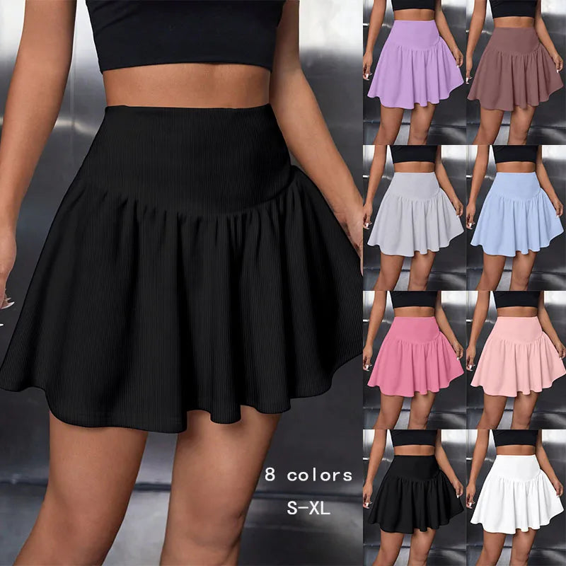 High-Waisted Flare Mini Skirt