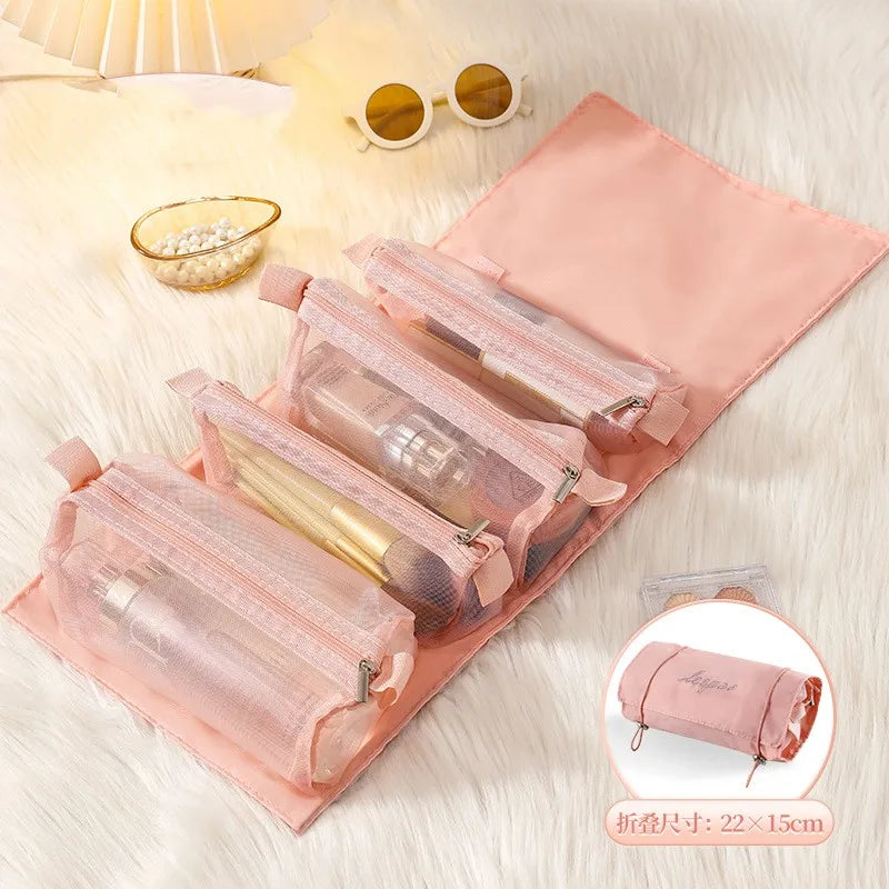 4-in-1 Detachable Makeup Bag – Travel Organizer