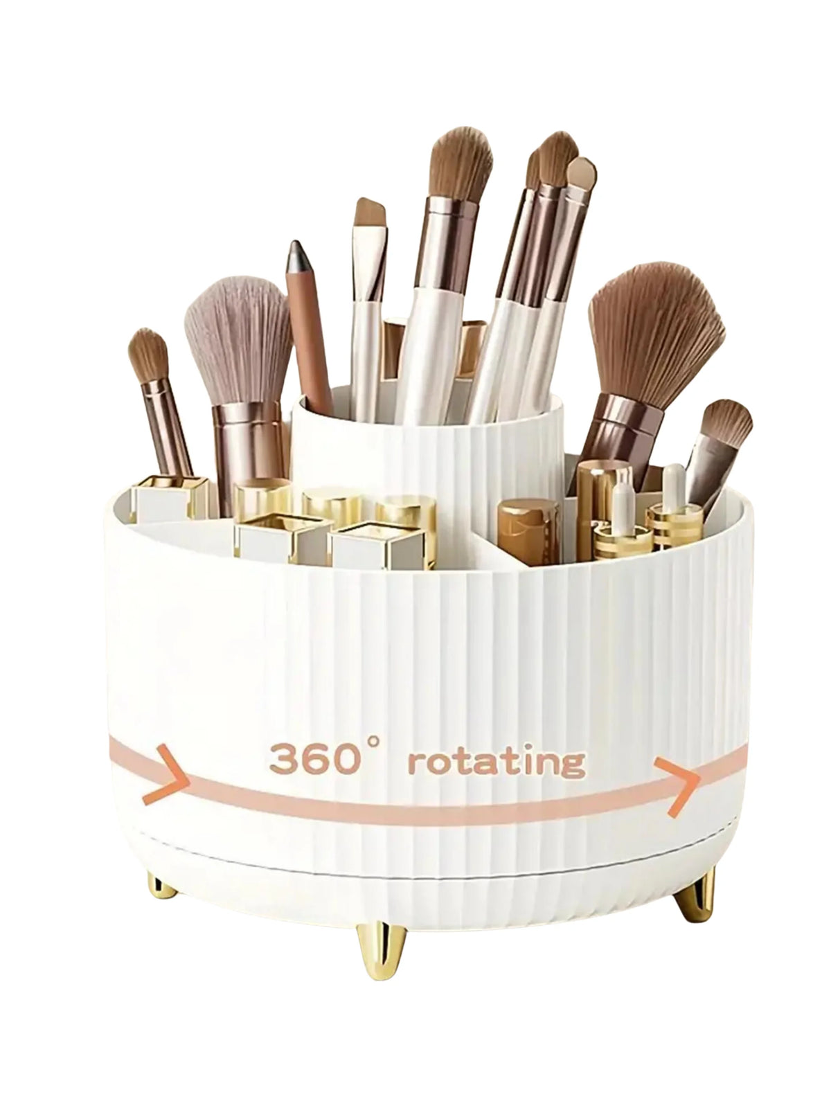 360° Rotating Makeup Organizer – Stylish Beauty Storage
