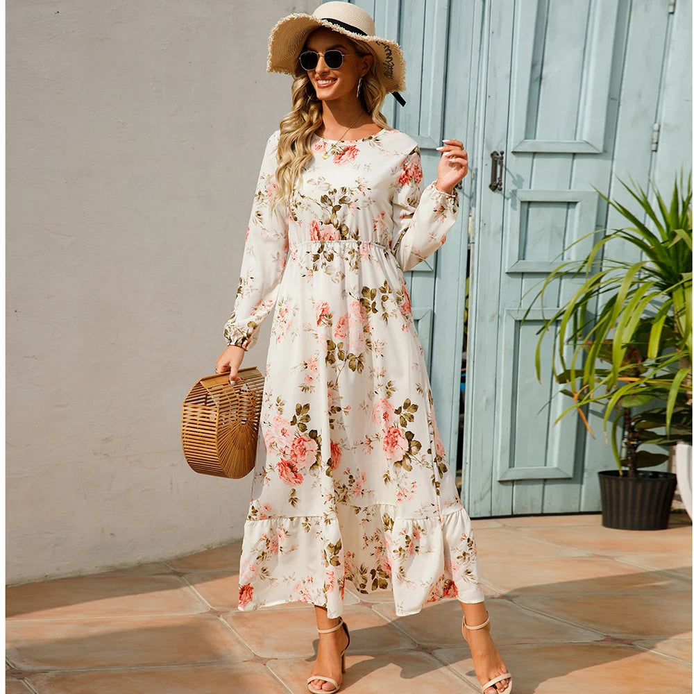 Yellow Floral Maxi Dress
