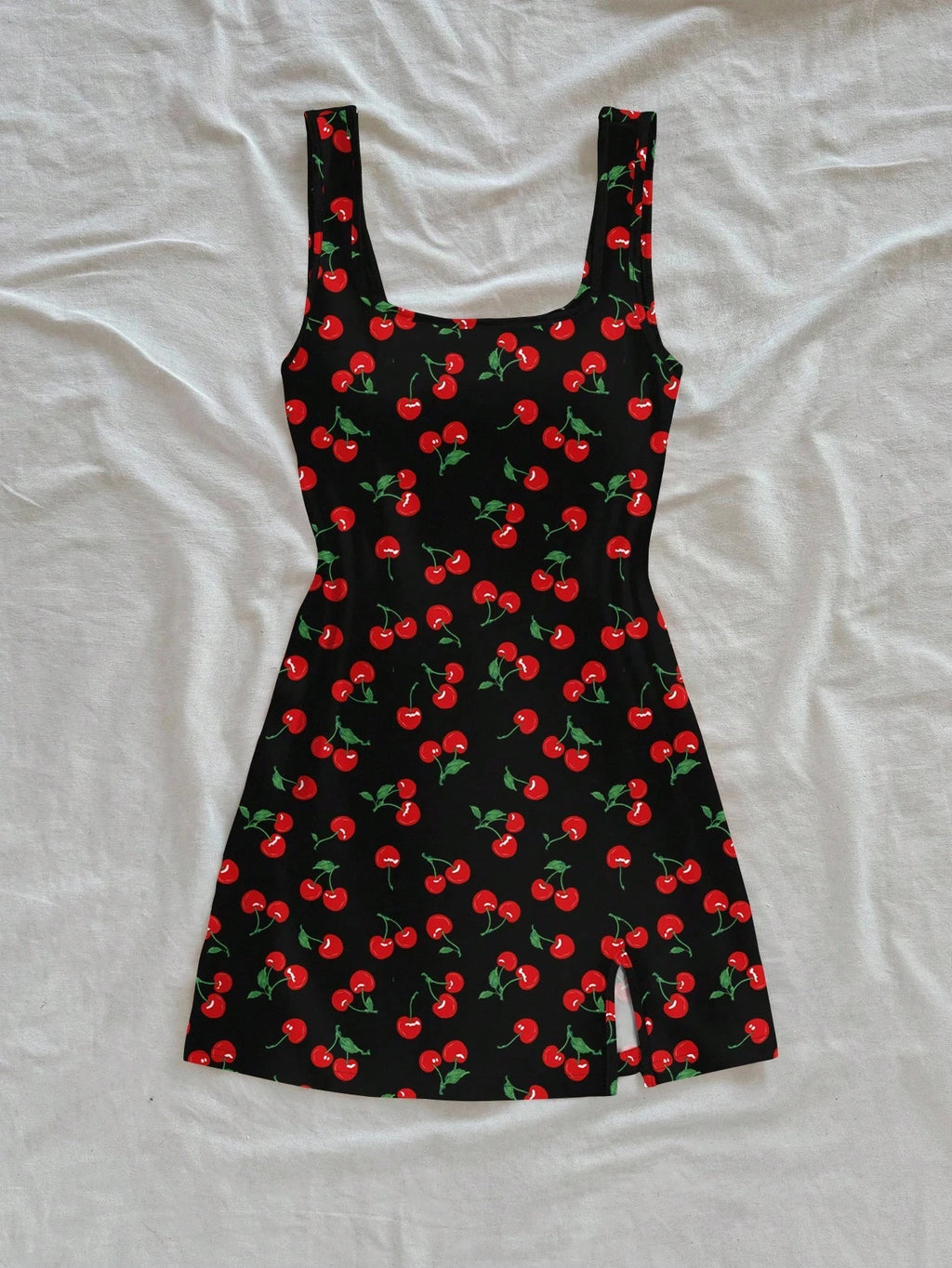Cherry Print Mini Dress – Cute Summer Sleeveless Dress