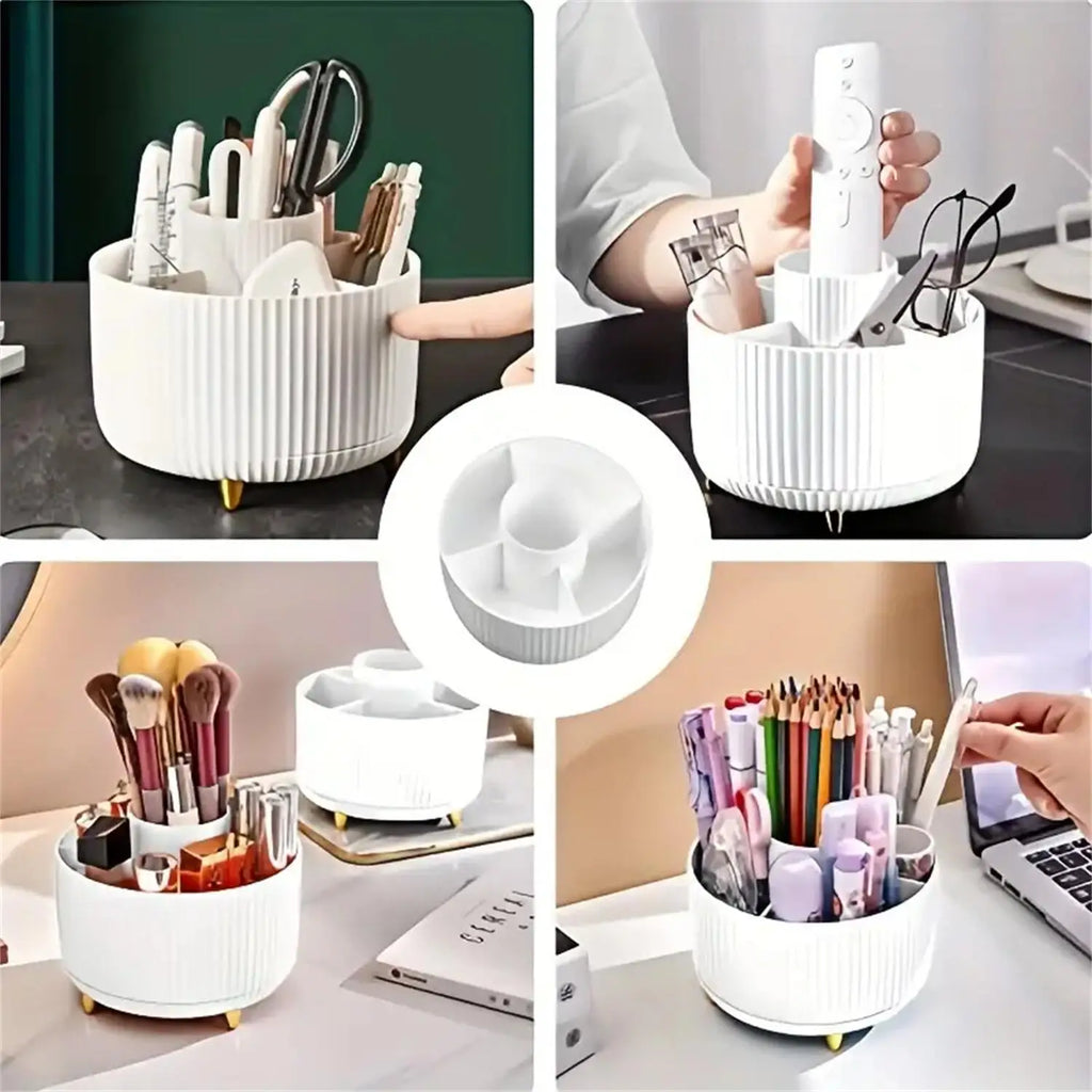 360° Rotating Makeup Organizer – Stylish Beauty Storage