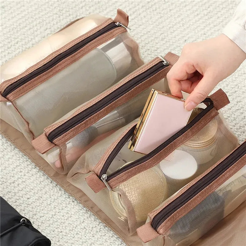 4-in-1 Detachable Makeup Bag – Travel Organizer
