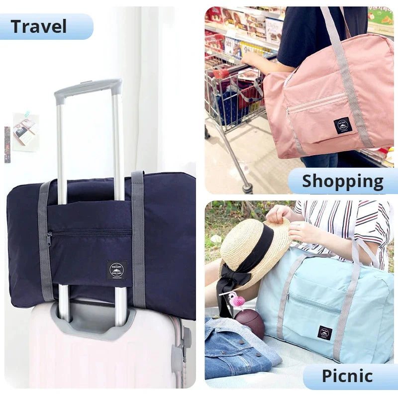 Large Foldable Travel & Overnight Bag – Lightweight Carryall