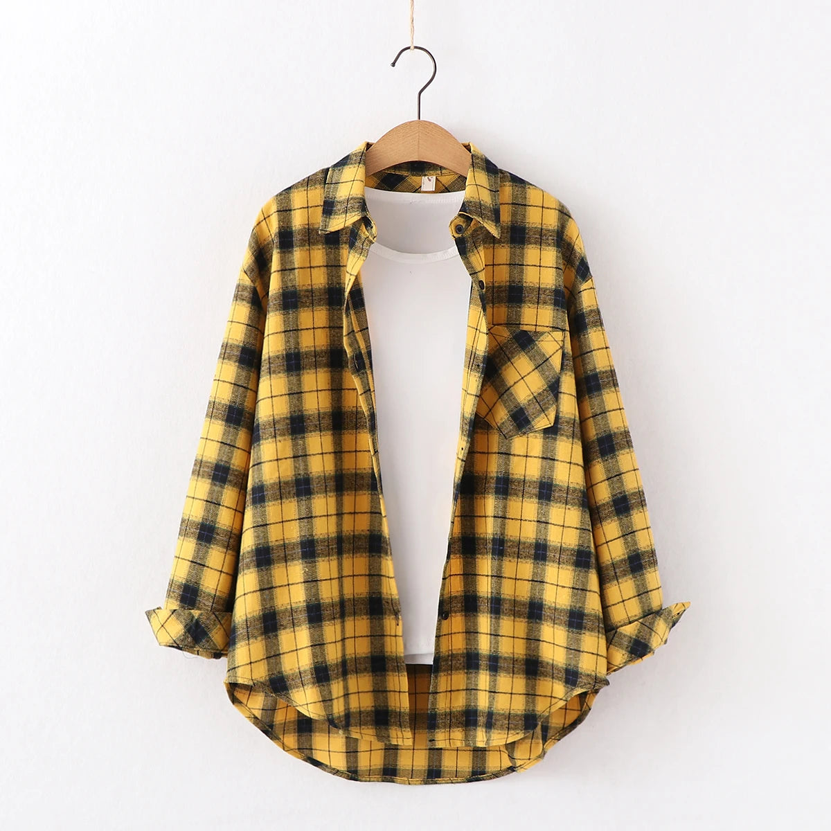 Classic Plaid Flannel Button-Up Shirt