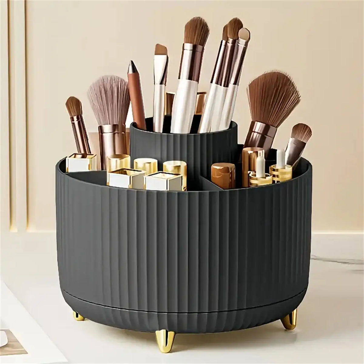 360° Rotating Makeup Organizer – Stylish Beauty Storage