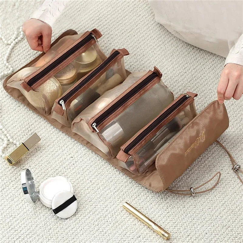 4-in-1 Detachable Makeup Bag – Travel Organizer