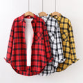Classic Plaid Flannel Button-Up Shirt