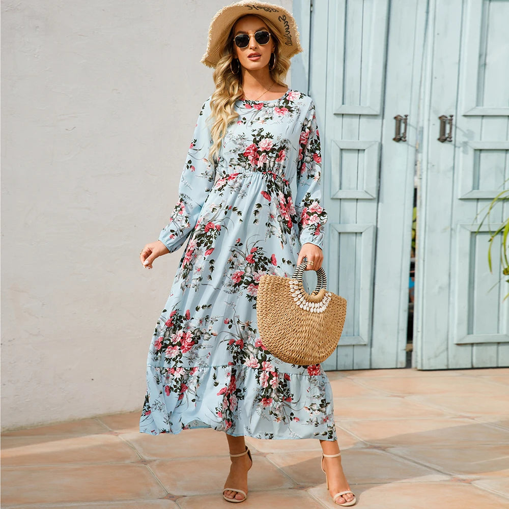 Yellow Floral Maxi Dress