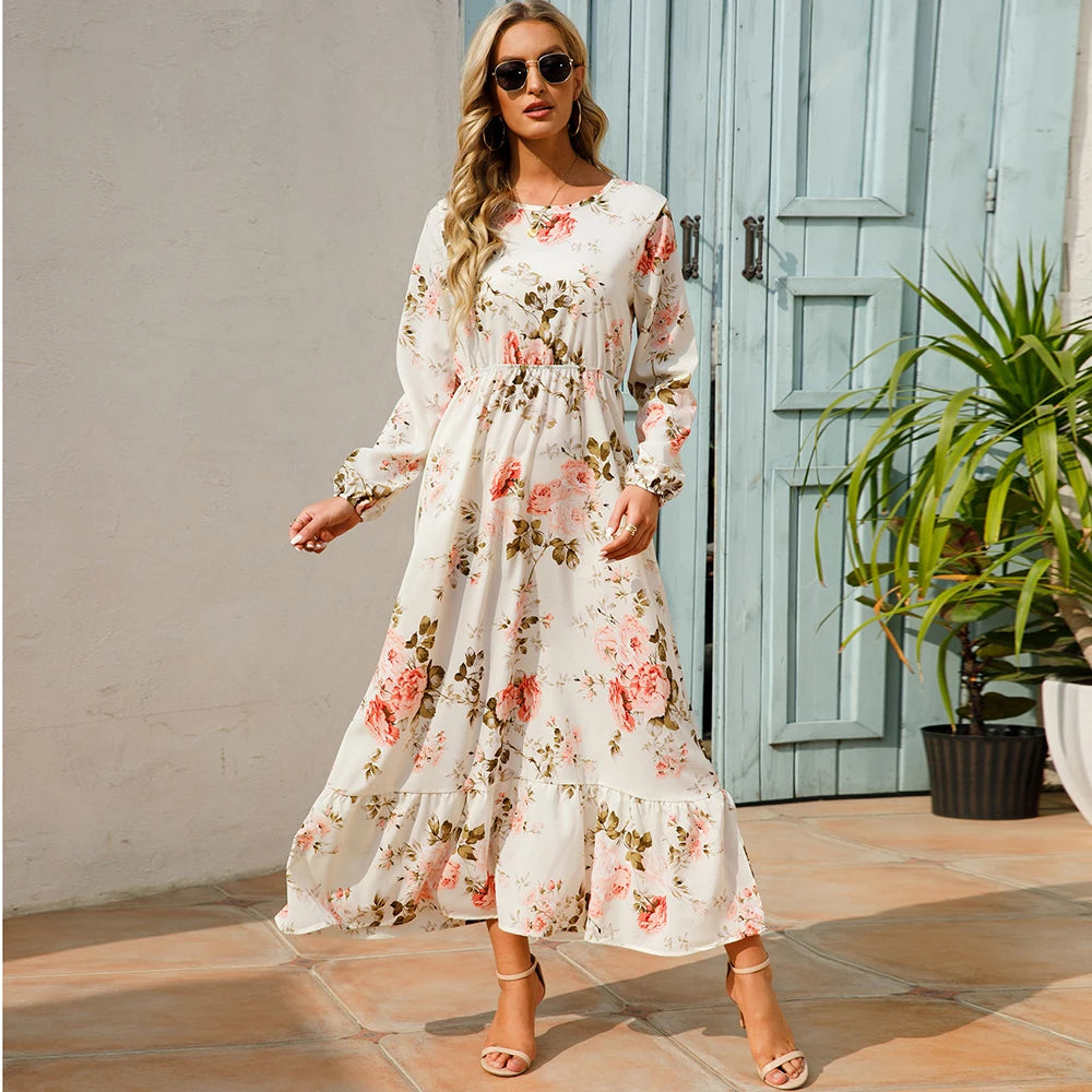 Yellow Floral Maxi Dress