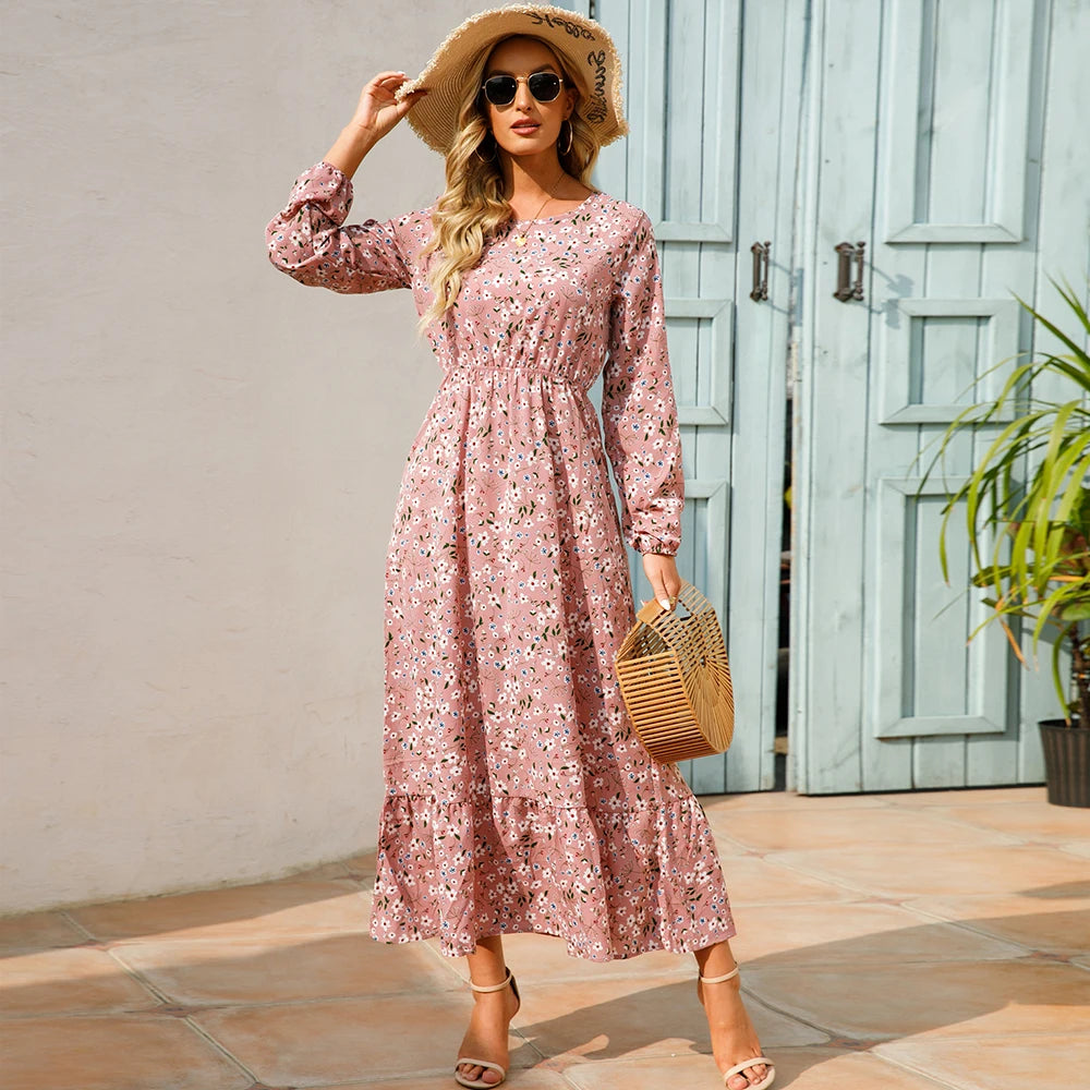 Yellow Floral Maxi Dress